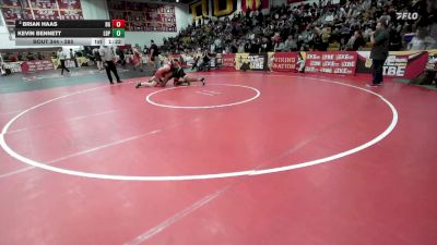 285 lbs Champ. Round 2 - Kevin Bennett, Long Beach Poly vs Brian Haas, Bell Gardens