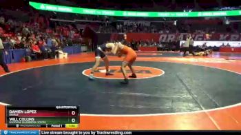 3 lbs Quarterfinal - Damien Lopez, DeKalb vs Will Collins, Glenview (Glenbrook South)