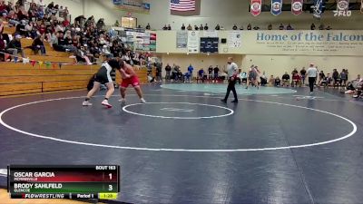 285 lbs Semifinal - Brody Sahlfeld, Glencoe vs Oscar Garcia, McMinnville