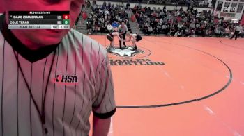 132 lbs Champ. Round 1 - Isaac Zimmerman, LOCKPORT (Twp) vs Cole Teran, Machesney Park (HARLEM)