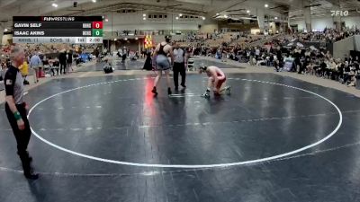 190 lbs Quarterfinals (8 Team) - Isaac Akins, Bradley Central High School vs Gavin Self, Knoxville Halls High School