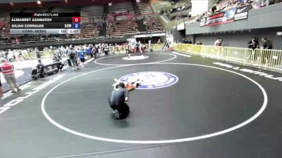 132 lbs Cons. Semis - Almanbet Azamatov vs Julian Corrales, Delano Jr. Tigers Wrestling Club