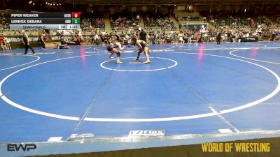 120 lbs Semifinal - Piper Weaver, Cushing vs Lennox Gebara, Greater Heights Wrestling