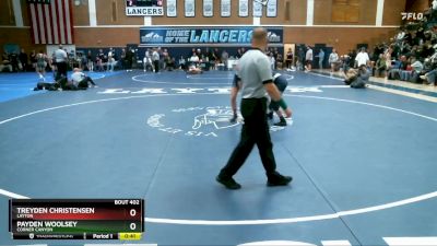 150 lbs Cons. Semi - Payden Woolsey, Corner Canyon vs Treyden Christensen, Layton