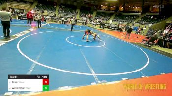 101 lbs Semifinal - Jovanni Tovar, Miami Wrestling Club vs Justin Williamson, Region Wrestling Academy