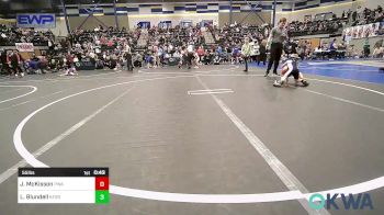 55 lbs Quarterfinal - Jasper McKisson, Perry Wrestling Academy vs Luke Blundell, Kingfisher YellowJackets