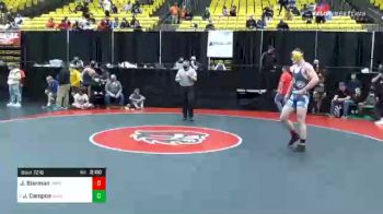 160 lbs Semifinal - Jacob Bierman, Unattached 91 vs Jed Campos, Unattached 106