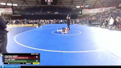 92 lbs Cons. Round 4 - Colton West, White River Hornets Wrestling Club vs Kyler Fish, CNWC Concede Nothing Wrestling Club