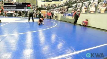 46 lbs 3rd Place - Drayson Couch, Del City Little League vs Stetson Seeley, Cowboy Wrestling Club