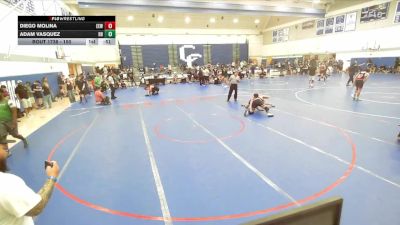150 lbs Cons. Round 4 - Adam Vasquez, Rough House vs Diego Molina, Eastvale Elite Wrestling