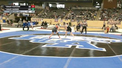 120 lbs 7th Place Match - Hailey Garner, LaRue County vs Bailey Fletcher, George Rogers Clark
