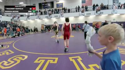 105 lbs Semifinal - Thackery Bartolic, Riverton Middle School vs Hudson Moore, Rocky Mountain