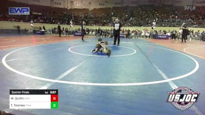 37 lbs Quarterfinal - Wenston Quillin, Chickasha Youth Wrestling vs Tyson Townes, Texas Elite Wrestling