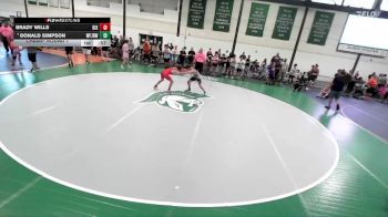 121-128 lbs Champ. Round 1 - Donald Simpson, West Frankfort Jr. Redbirds WC vs Brady Wills, Oregon JHS
