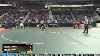 126 lbs Semifinal - Michael Tharpe, Center Grove vs Braden Haines, Brownsburg