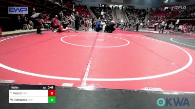 105 lbs Semifinal - Truzdeal Peach, Claremore Wrestling Club vs Wyatt Edmonds, Caney Valley Wrestling