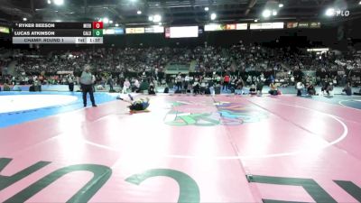 6A 106 lbs Champ. Round 1 - Ryker Beeson, Meridian vs Lucas Atkinson, Caldwell