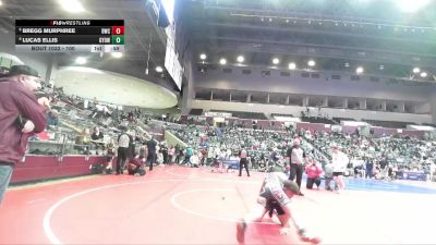 100 lbs Cons. Round 1 - Lucas Ellis, Gentry Youth Organization Wrestling vs Bregg Murphree, Bentonville Wrestling Club