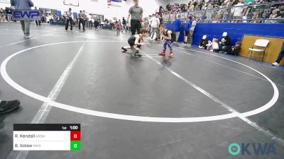 66 lbs Round Of 16 - Ryder Kendall, ARDMORE TAKEDOWN CLUB vs Bryer Votaw, Madill Takedown