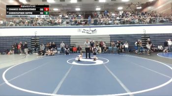 49 lbs Cons. Round 1 - Christopher Sippie, Hawk Wrestling Club vs Chance Deaugustineo, Cougar Wrestling Club