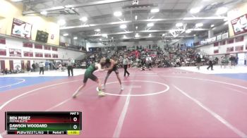 120 lbs Champ. Round 2 - Ben Perez, Poston Butte vs Dawson Woodard, Basha
