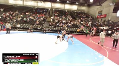 123 lbs Champ. Round 2 - Wyatt Christensen, Syracuse High School vs Cohen Williams, Jordan High School