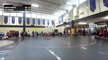 120lbs Champ. Round 1 - Jett Hansen, Richland (Girls) vs Danika Francis, Timberline (Girls)