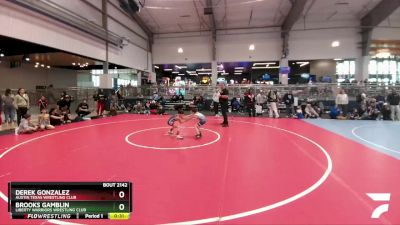 61 lbs Cons. Round 3 - Derek Gonzalez, Austin Texas Wrestling Club vs Brooks Gamblin, Liberty Warriors Wrestling Club