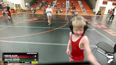 53 lbs Quarterfinal - Hadlee Allen, Powell Wrestling Club vs Graham Wenzel, Powell Wrestling Club