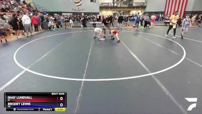 87 lbs Cons. Semi - Shay Lundvall, IA vs Brodey Lewis, WI