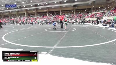 52 lbs Semifinal - Beckem Brooks, Winfield vs Dake Isenhower, Linn County