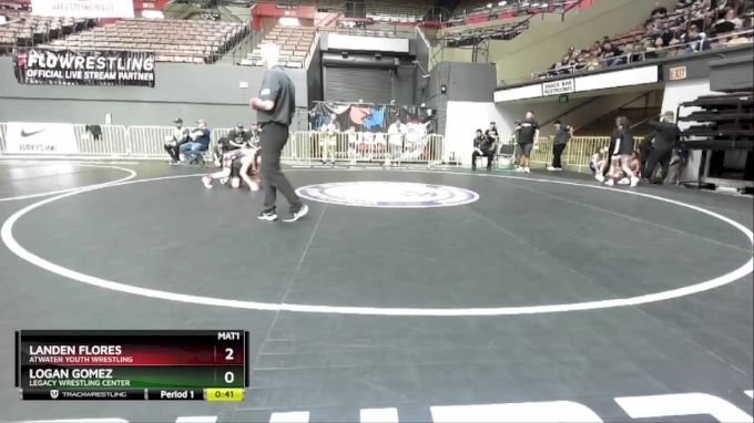 92 lbs Cons. Round 4 - Logan Gomez, Legacy Wrestling Center vs Landen ...