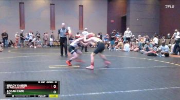 91 lbs Quarterfinal - Grady Kaiser, D3 Wrestling Club vs Logan Eads, Eads