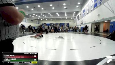 144 lbs Cons. Round 4 - Kenji Ineno, Santa Monica High School Wrest vs Cash Munoz, Fortitude