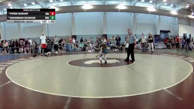 63-67 lbs Semifinal - Savannah Schwab, Rangers Wrestling Club vs Piper Durant, Scanlan Wrestling Academy