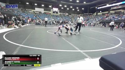 80 lbs Cons. Round 1 - Barrett Hayes, Black Fox vs Alijah Weimer, Frontenac Youth