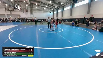 90 lbs Round 2 - Kenzie Sutton, Amped Wrestling Club vs Onesty Simmons-Ketchum, Stay Sharp Wrestling Club