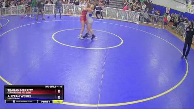 118 lbs Round 1 - Teagan Merritt, Cornerstone Mat Club vs Alizeah Weikel, Sweet Home