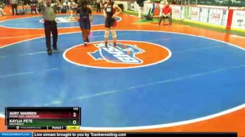 172 lbs Cons. Round 1 - Avry Warren, Mount Zion-Jonesboro vs Kaylia Pete, Southwest