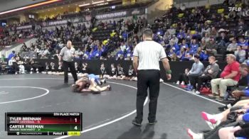 138 lbs 5th & 7th Place - Tyler Brennan, Ankeny Centennial vs Carter Freeman, Waukee Northwest