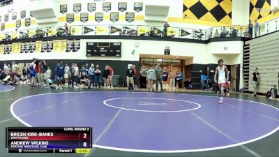 119 lbs Cons. Round 3 - Bricen Kirk-Banks, Unattached vs Andrew Wilkins, Portage Wrestling Club