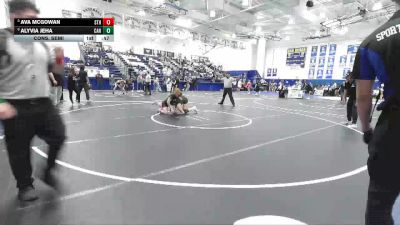 140 lbs Cons. Semi - Alyvia Jeha, Canyon (Anaheim) vs Ava McGowan, South Hills