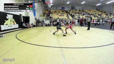 86-92 lbs Final - Brayden Barajas, Grove vs Hayden Beckwith, Miami Wardogs