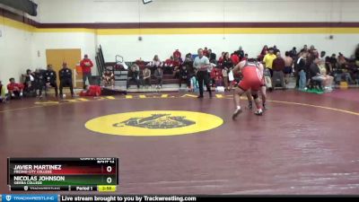 285 lbs Champ. Round 1 - Javier Martinez, Fresno City College vs Nicolas Johnson, Sierra College