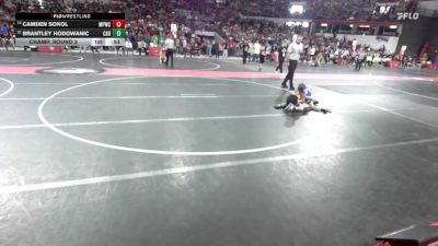 66 lbs Champ. Round 2 - Camden Sokol, Mineral Point Wrestling Club vs Brantley Hodowanic, Cadott