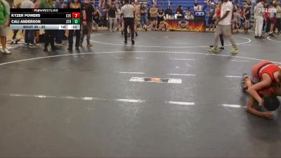 80 lbs Round 2 - Kyzer Powers, C2X vs Cali Anderson, Summerville Take Down
