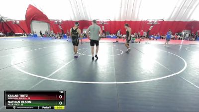 190 lbs Champ Round 1 (16 Team) - Nathan Olson, Millie Lacs vs Kailar Tritz, Wisconsin Rapids