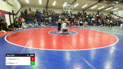 138 lbs Consi Of 4 - Lillian Williams, Bartlesville High School vs Sophie Reese, Perry Girls Wrestling Club