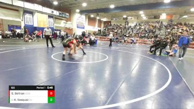 160 lbs Cons. Round 2 - Kavy Vasquez, South Hills vs Steven Beltran, Corona Senior