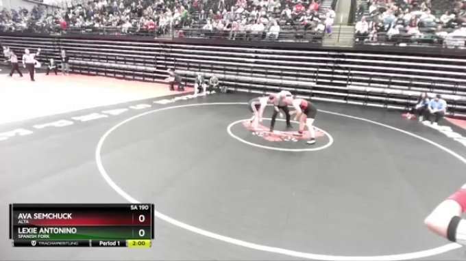Mario Semchuck 5A 190 lbs Quarterfinal - Ava Semchuck, Alta vs Lexie Antonino, Spanish ...